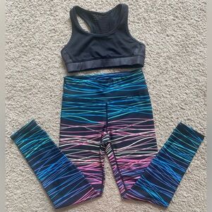 GAPFit Kids Activewear Leggings & Old Navy Sports Bra Kids Size M (8)